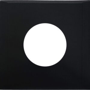 Square Deal Recordings & Supplies - 7" 45pm Vinyl Record Inner Sleeves - Archival Quality, Super Heavyweight 29# Black Paper with Hole - Set of 25#07IWBK