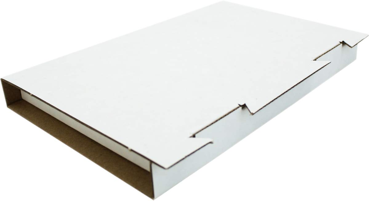 10 White Fold-Up Cardboard Standard Single DVD Case Mailers #DVBC01 - Shipping Boxes / Containers with Lock-In Tab