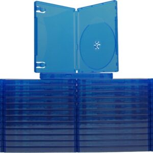 (50) Blue Game Cases - Compatible With Playstation 4 - 1 Disc Capacity - 14mm - #VGBR14PS4BL