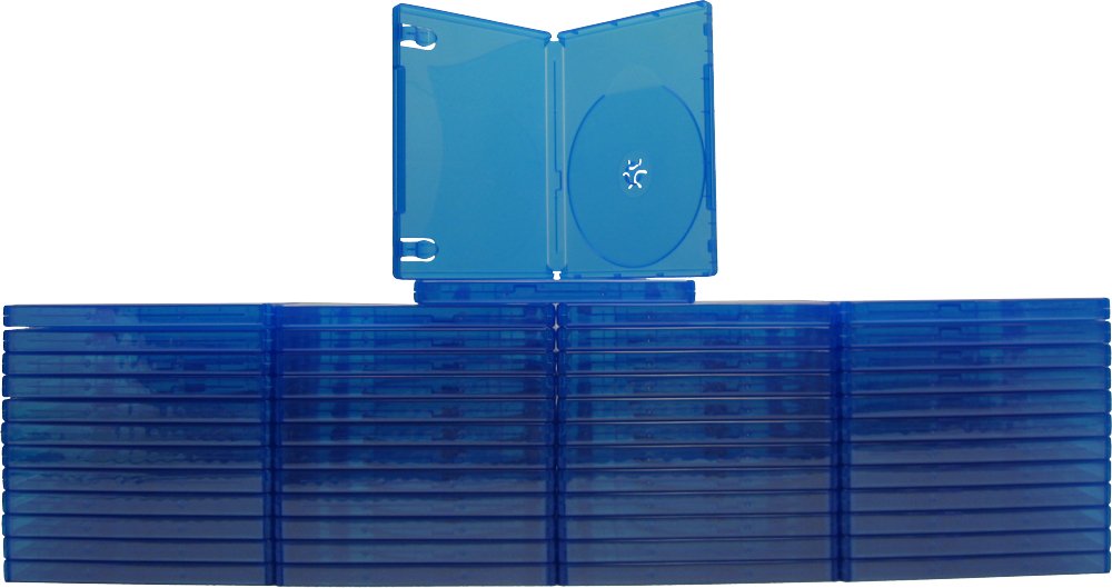 (50) Blue Game Cases - Compatible With Playstation 4 - 1 Disc Capacity - 14mm - #VGBR14PS4BL