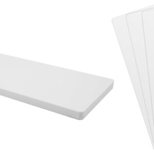 (100) 12" Record Divider Cards - Lesser Cut Narrow - White, Economical 20mil - 6" x 13 1/2" - #12NS13NWH20