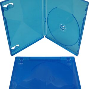 (50) Blue Game Cases - Compatible With Playstation 4 - 1 Disc Capacity - 14mm - #VGBR14PS4BL