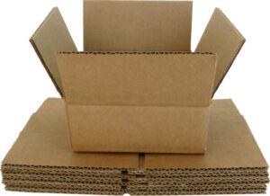 (5) brown cardboard cd storage shipping boxes - each holds 5 cds - cdbc05