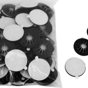 100 Black Adhesive Backed Spider CD / DVD Hubs (Rosettes) - #CDNRSPBK - For Gluing into a Double or Triple Chubby CD Jewel Box To Increase Capacity! (Also Called Hubcaps or Caps)