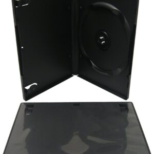 Sturdy Standard Black DVD Cases - 14mm - 1 Disc Capacity (100 Pack) #DVBR14BKST
