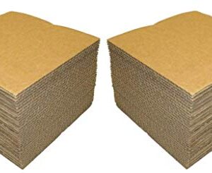 (100) - 12" Kraft Brown LP Record Pads - 12 7/16" x 12 7/16"