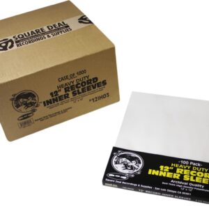 (1000) Plastic 3Mil Thick Inner Sleeves for 12" Vinyl Records - 12IH03 - Protect Against Dust!