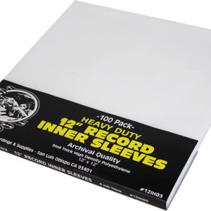 (1000) Plastic 3Mil Thick Inner Sleeves for 12" Vinyl Records - 12IH03 - Protect Against Dust!