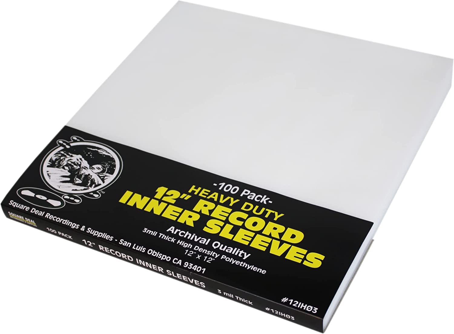 (1000) Plastic 3Mil Thick Inner Sleeves for 12" Vinyl Records - 12IH03 - Protect Against Dust!