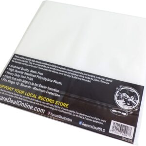 (500) 10" Record Inner Sleeves - High Density Polyethylene - 10-1/8" x 10"