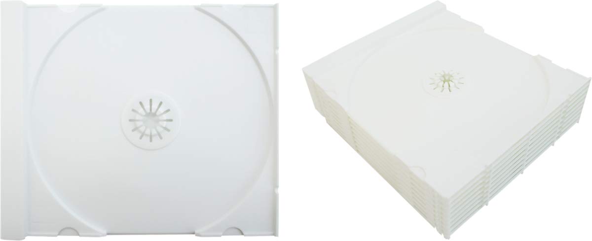 10 Solid White Colored Replacement CD Trays / Inserts for CD Jewel Boxes! #CDIR80SW- Fits any standard size 10mm Jewel Box!