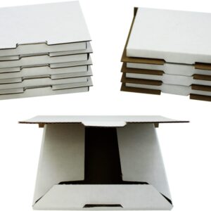 (10) Standard Fold-Up White Cardboard Single CD Jewel Case Mailers - CDBC01 - Shipping Boxes