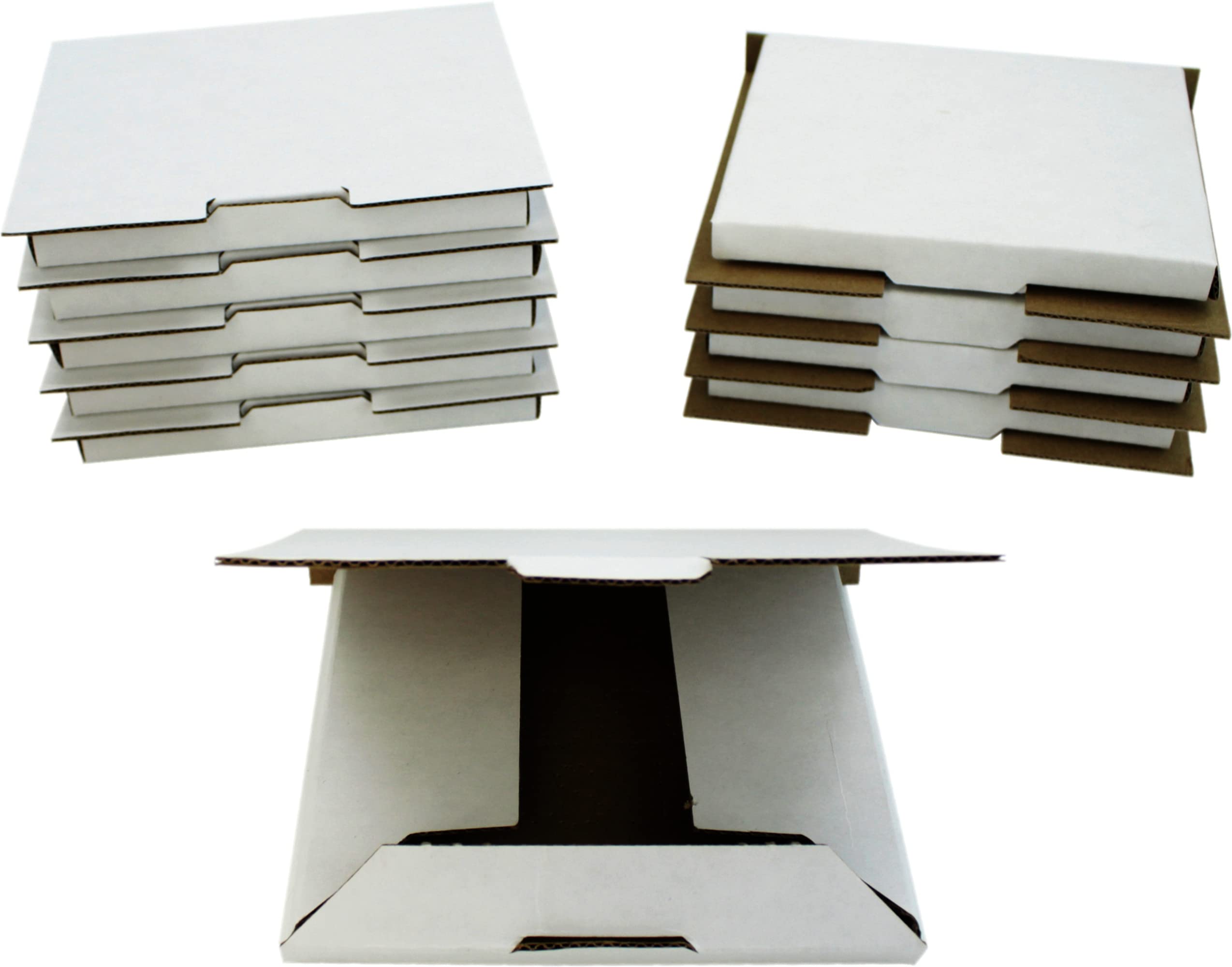 (10) Standard Fold-Up White Cardboard Single CD Jewel Case Mailers - CDBC01 - Shipping Boxes