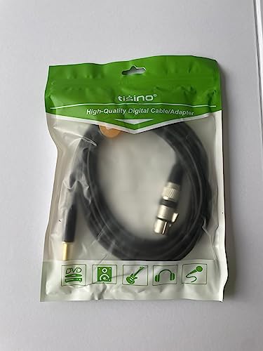 tisino XLR Female to 1/4 Inch (6.35mm) TRS Jack Lead Balanced Signal Interconnect Cable XLR to Quarter inch Patch Cable - 6.6 Feet