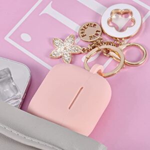 Case for Airpods 3 - VISOOM Pink Airpods 3rd Cases 2021 Silicone for iPod 3 Earbuds Case Cover Women Wireless Charging Case with Accessories Girl Bling Keychain for Apple Ear Buds 3rd Generation