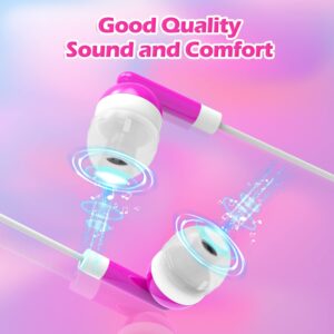 CN-Outlet Wholesale Bulk Earbuds Headphones 100 Pack for iPhone, Android, MP3 Player -Pink