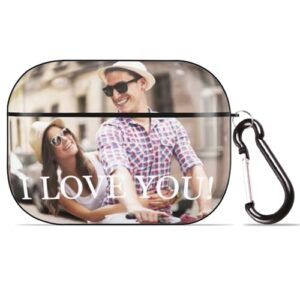 custom case for apple airpod - personalized case compatible with airpods pro with keychain, custom your photo/text/name, shock absorption, personalized gift for men and women