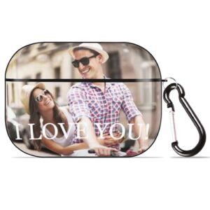 Custom Case for Apple AirPod - Personalized Case Compatible with AirPods Pro with Keychain, Custom Your Photo/Text/Name, Shock Absorption, Personalized Gift for Men and Women