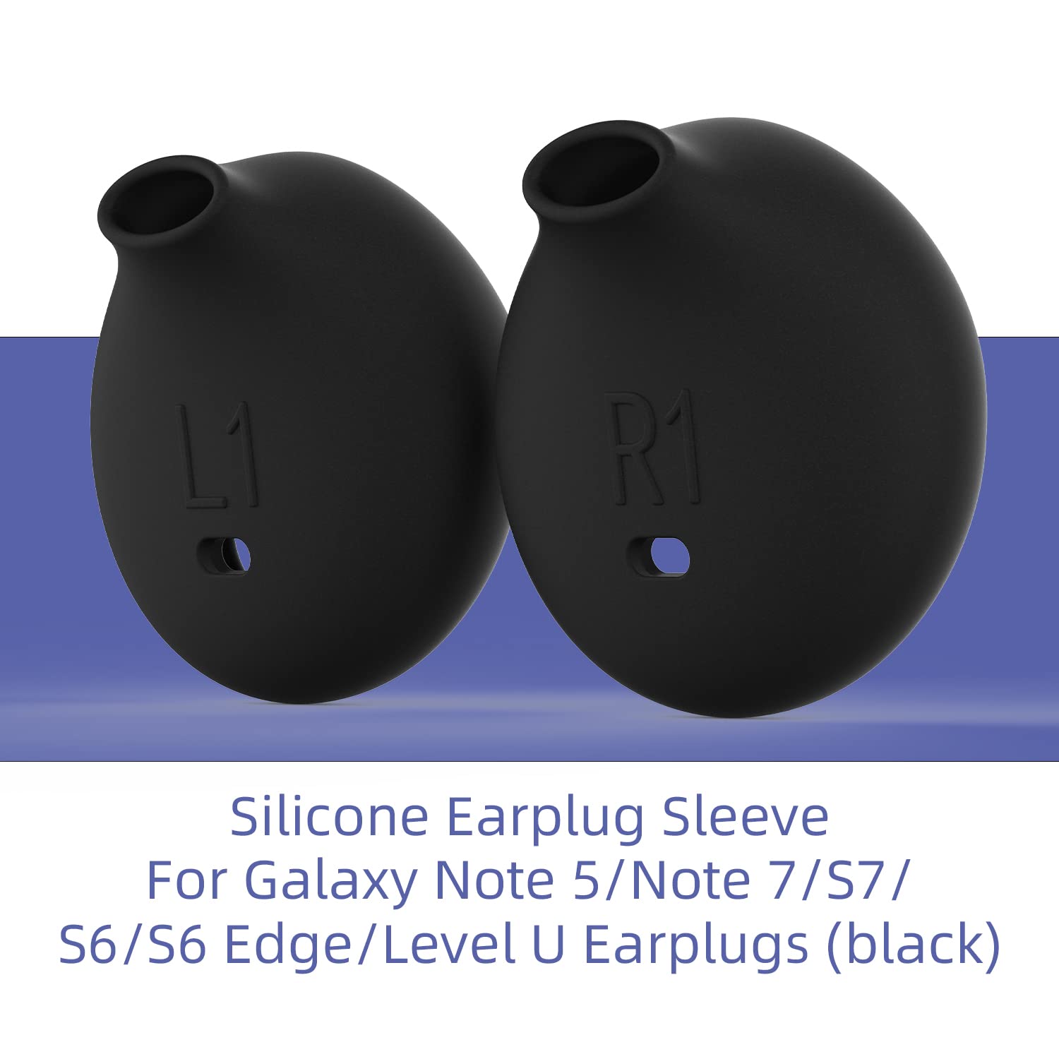 20 Pieces Silicon Replacement Earbuds Tips Cover Ear Gels Buds for Samsung Galaxy Note 5te 7/S7/S6/S6 Edge Earbuds Black