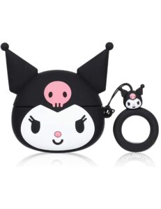 cartoon case compatible with apple airpods pro anime, fun cute kawaii protective case anti-fall headphone case for airpod pro case cover (airpods pro, blackmonster)