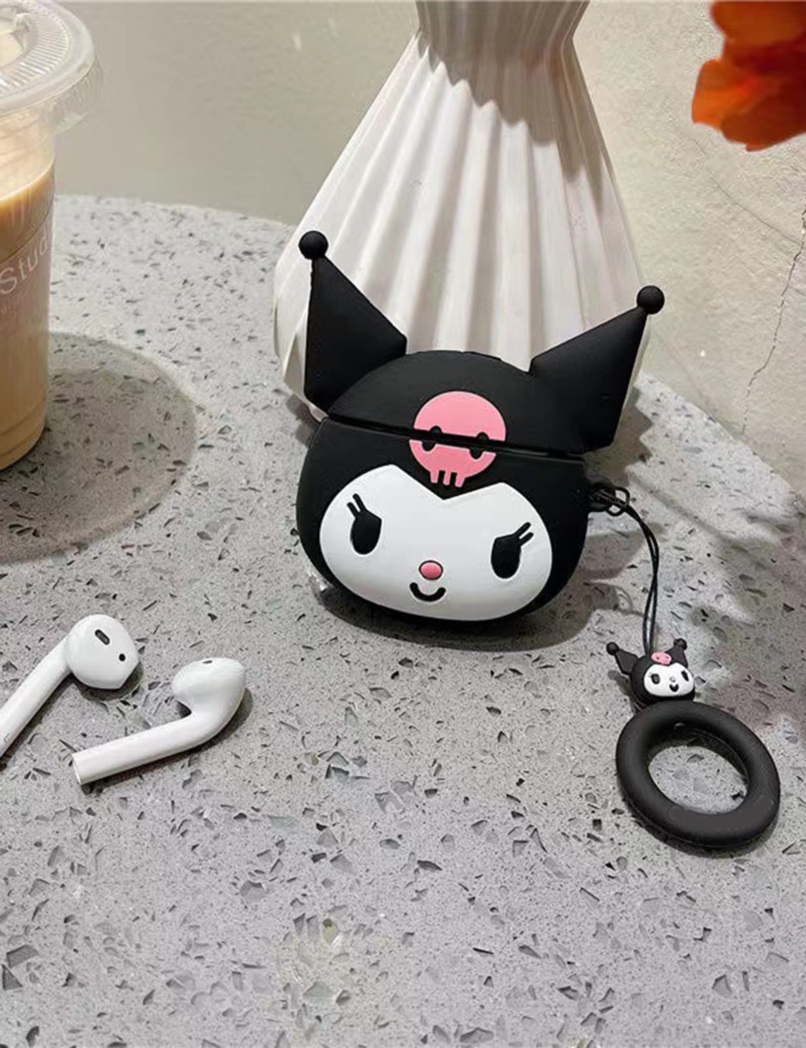 Cartoon Case Compatible with Apple AirPods Pro Anime, Fun Cute Kawaii Protective Case Anti-Fall Headphone Case for Airpod Pro Case Cover (AirPods Pro, BlackMonster)