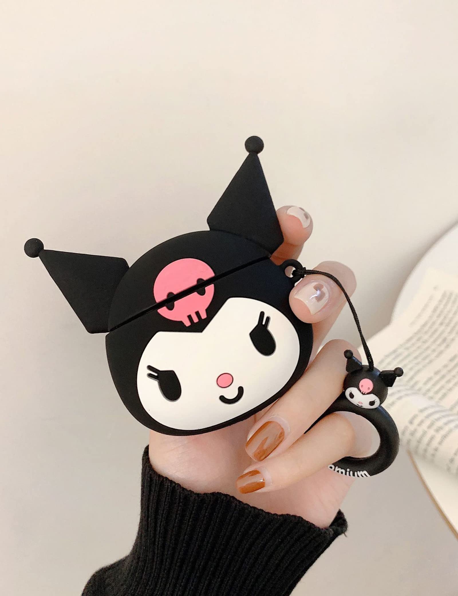 Cartoon Case Compatible with Apple AirPods Pro Anime, Fun Cute Kawaii Protective Case Anti-Fall Headphone Case for Airpod Pro Case Cover (AirPods Pro, BlackMonster)