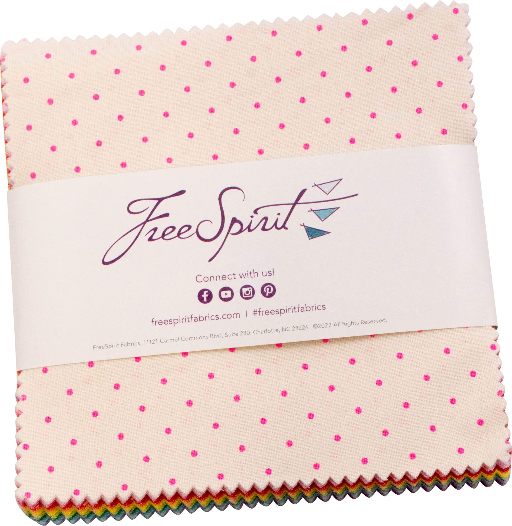 Free Spirit Fabrics True Colors by Tula Pink Tiny Coordinates 5 Charms