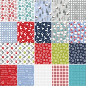 Cherry Guidry Nordic Cabin 5X5 Pack 42 5-inch Squares Charm Pack Benartex