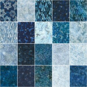 Lunn Studios Artisan Batiks Winter Wonderland Evening 42 5-inch Squares Robert Kaufman CHS-1136-42