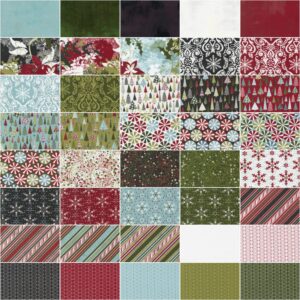 Moda Fabrics Peppermint Bark Charm Pack by BasicGrey; 42-5'' Precut Fabric Quilt Squares