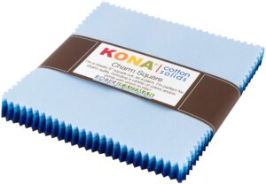 kona cotton solids waterfall charm square 42 5-inch squares charm pack robert kaufman chs-732-42