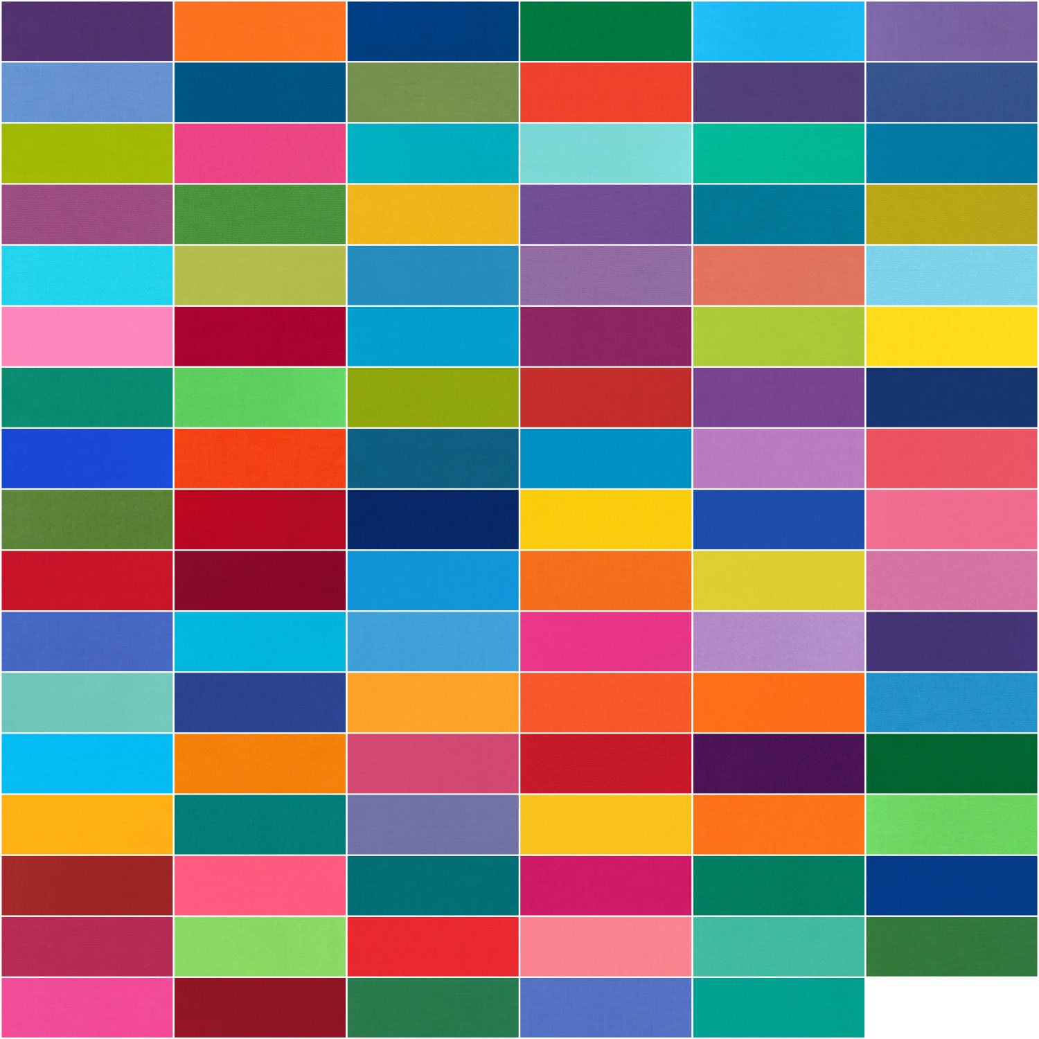 Kona Cotton Bright 101 Palette Charm Square 101 5-inch Squares Charm Pack Robert Kaufman CHS-564-101