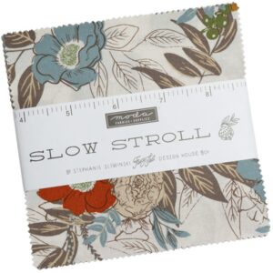 moda fabrics slow stroll charm pack by fancy that design house; 42-5'' precut fabric quilt squares