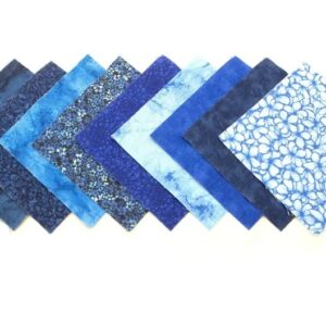 90 Pieces Fabric Cute, It's All Blue pre-Cut Charm Pack 5" Squares 100% Cotton Fabric Quilt Blue Tone-on-Tone