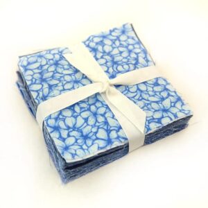 90 Pieces Fabric Cute, It's All Blue pre-Cut Charm Pack 5" Squares 100% Cotton Fabric Quilt Blue Tone-on-Tone