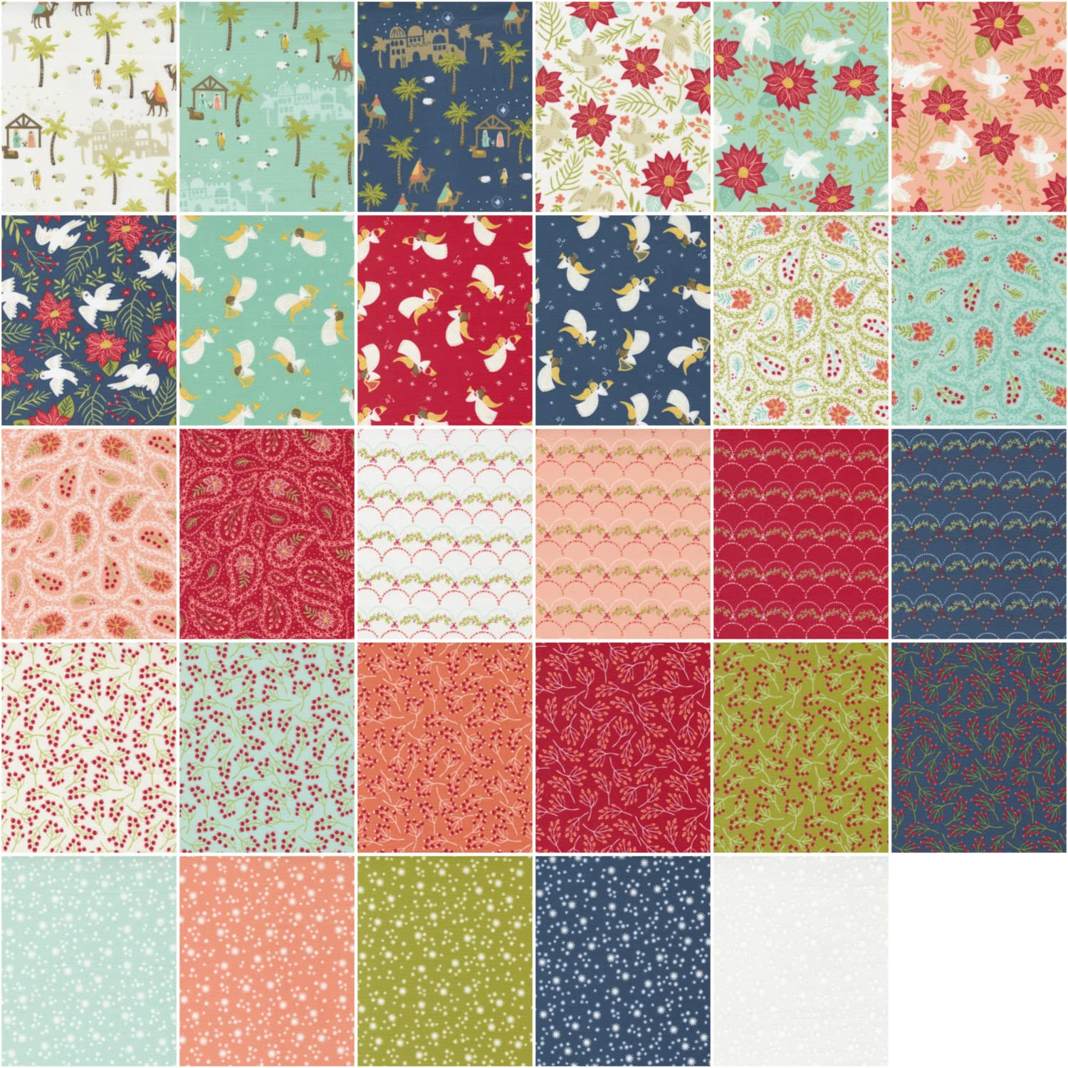Moda Fabrics Joyful Charm Pack by Stacy Iest HSU; 42-5'' Precut Fabric Quilt Squares