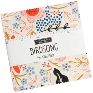 birdsong charm pack by gingiber; 42-5" precut fabric quilt squares
