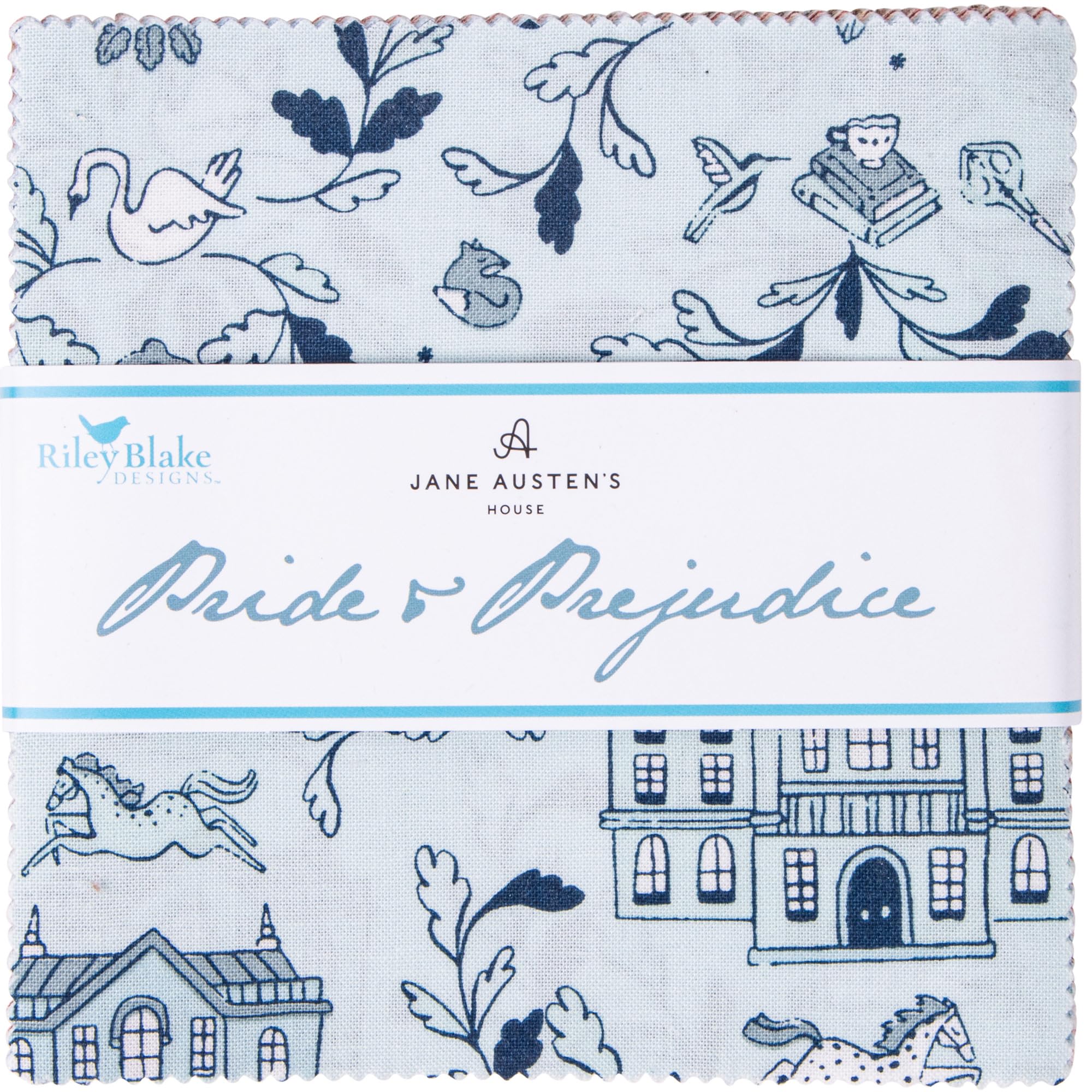 Jane Austen's House Pride & Prejudice 5" Stacker 42 5-inch Squares Charm Pack Riley Blake 5-13770-42