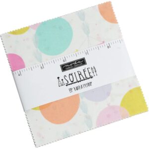 Moda Fabrics Soiree Charm Pack by Mara Penny; 42-5'' Precut Fabric Quilt Squares