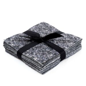 flashphoenix quality sewing fabric - it's all black 90-pc pre-cut charm pack 5 x 5 inch squares 100% cotton fabric quilt
