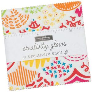 creativity glows charm pack by creativity shell; 42 - 5" precut fabric quilt squares