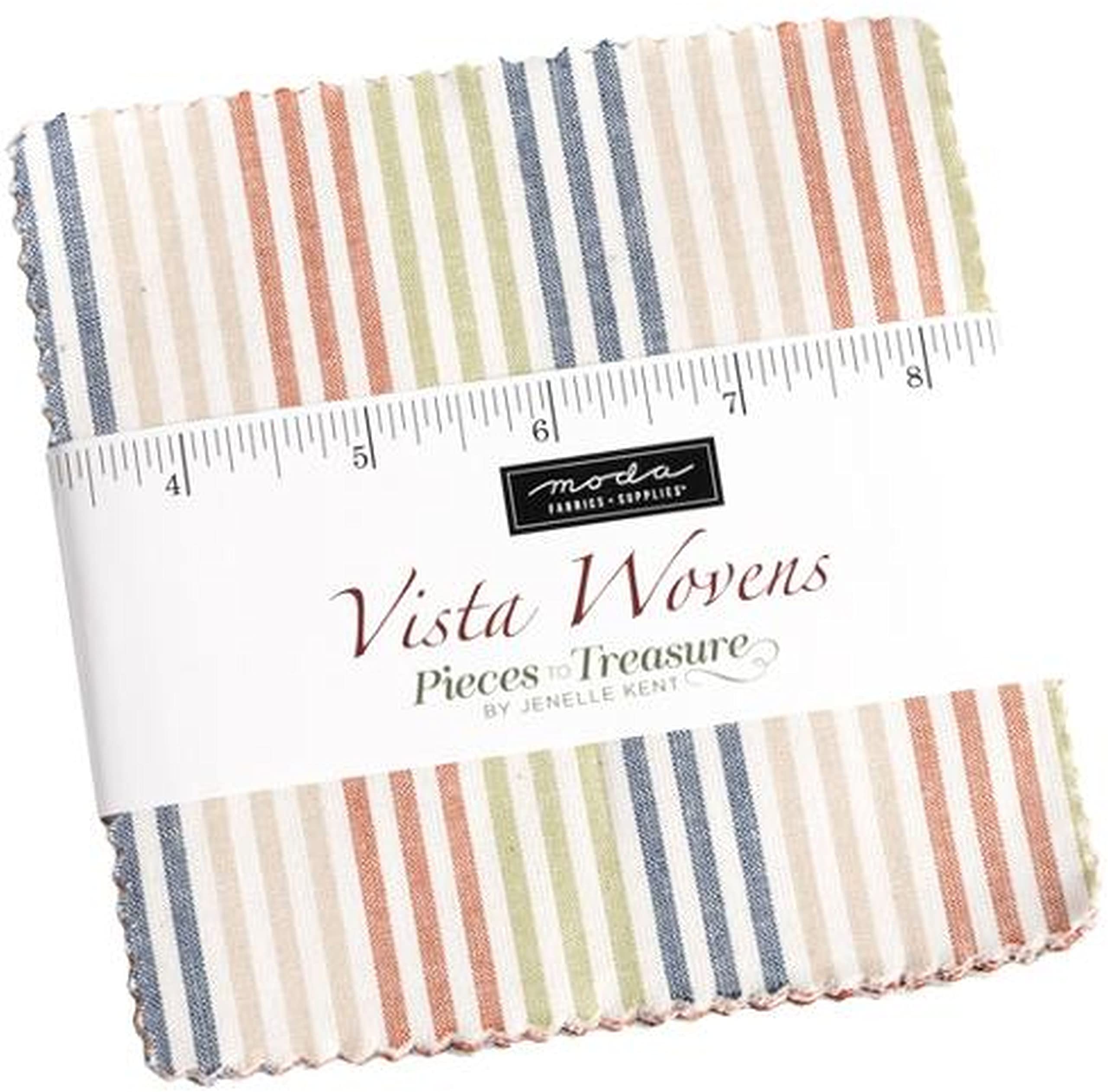 Vista Wovens Charm Pack by Janelle Kent, Pieces to Treasure; 42-5" Precut Fabric Quilt Squares