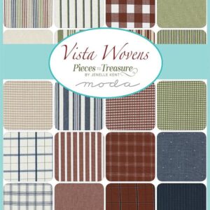 Vista Wovens Charm Pack by Janelle Kent, Pieces to Treasure; 42-5" Precut Fabric Quilt Squares