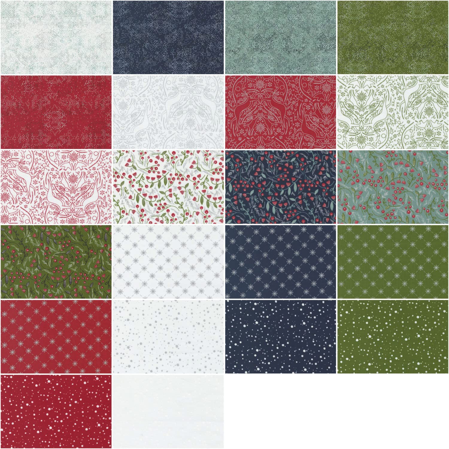 Merrymaking Charm Pack by Gingiber; 42-5" Precut Fabric Quilt Squares