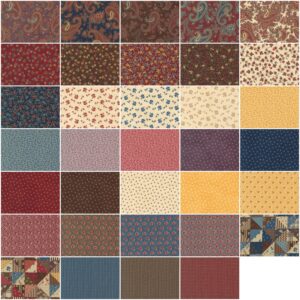 Moda Fabrics Mary Ann's Gift Charm Pack by Betsy Chutchian; 42-5 inch Precut Fabric Quilt Squares, 5 Inches (31630PP)