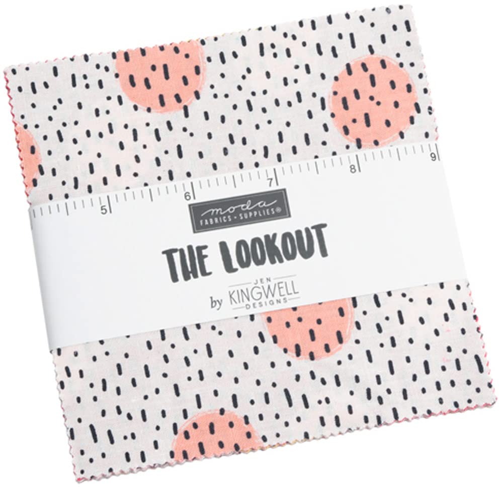 Moda Fabrics The Lookout Charm Pack by Jen Kingwell Designs; 42-5'' Precut Fabric Quilt Squares, Assorted