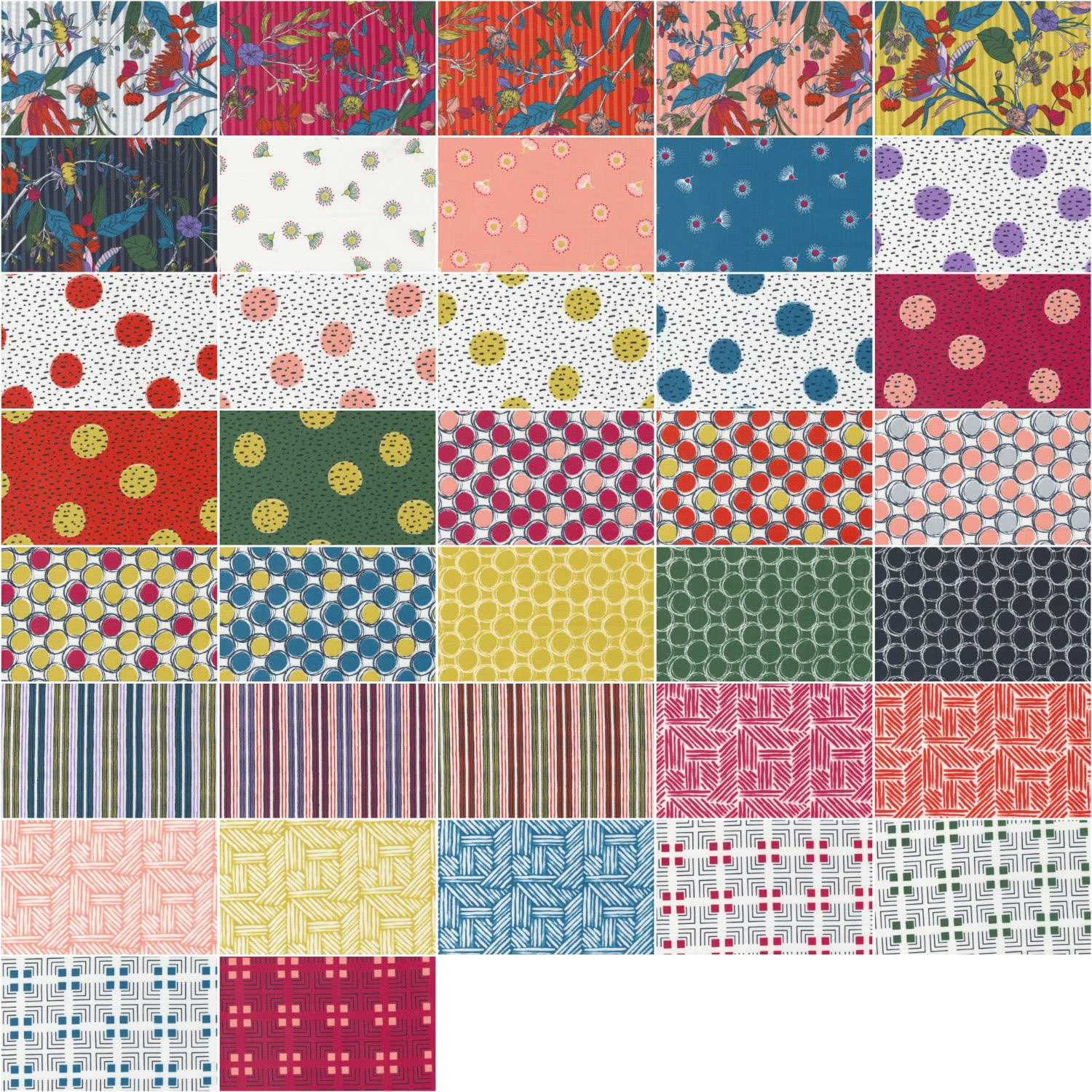 Moda Fabrics The Lookout Charm Pack by Jen Kingwell Designs; 42-5'' Precut Fabric Quilt Squares, Assorted