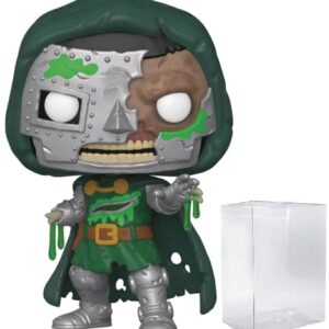 Funko Marvel Zombies - Zombie Dr. Doom Pop! Vinyl Figure (Bundled with Compatible Pop Box Protector Case)