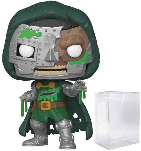 Funko Marvel Zombies - Zombie Dr. Doom Pop! Vinyl Figure (Bundled with Compatible Pop Box Protector Case)