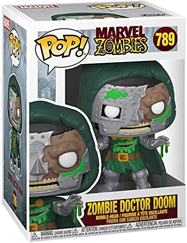 Funko Marvel Zombies - Zombie Dr. Doom Pop! Vinyl Figure (Bundled with Compatible Pop Box Protector Case)